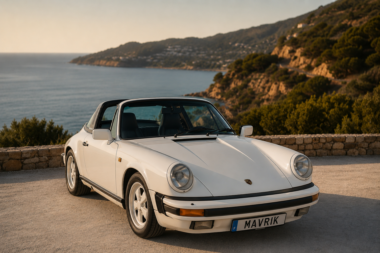 Détail phare avant Porsche classique